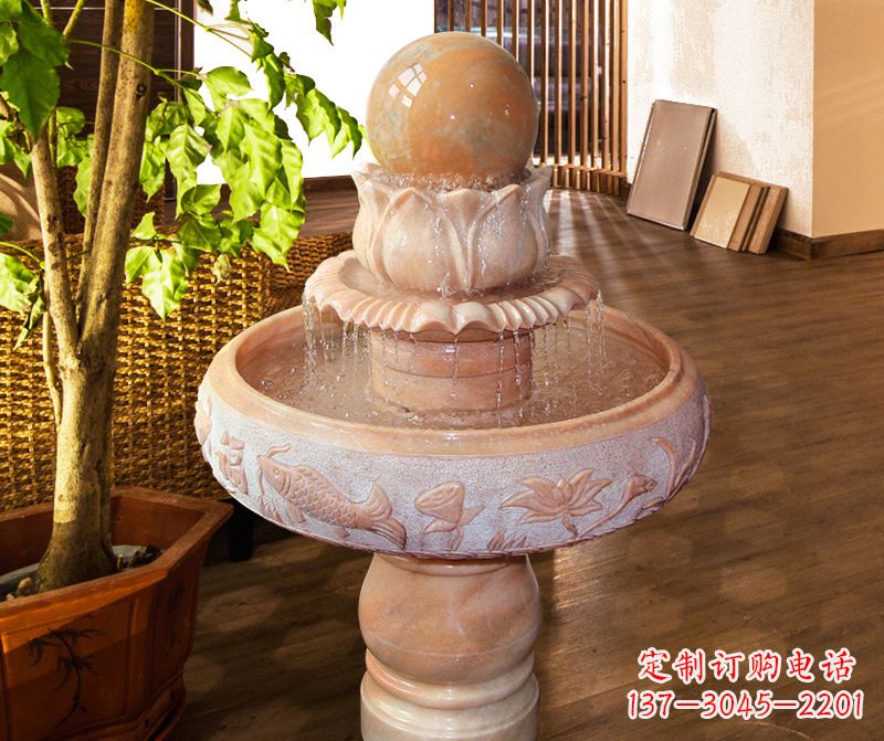 长春风水球石雕图片