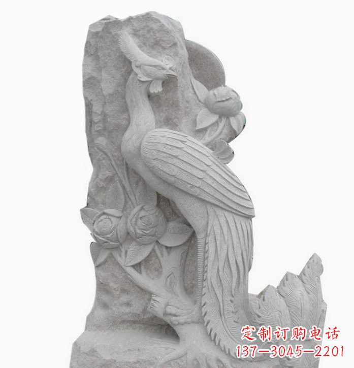 长春凤凰牡丹石雕222