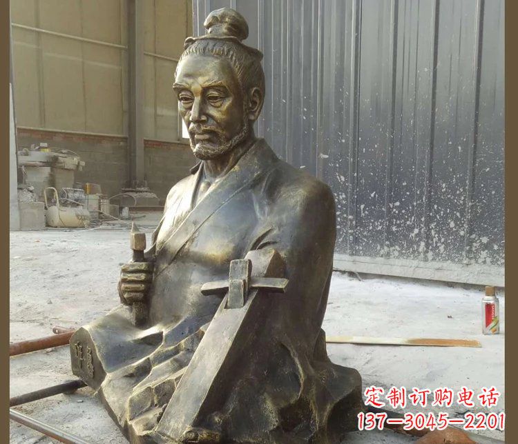 长春工匠祖师鲁班人物铜雕