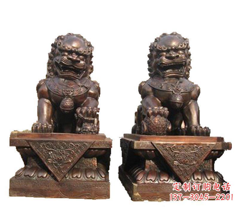 长春公司汇丰狮子铜雕塑摆件 (2)