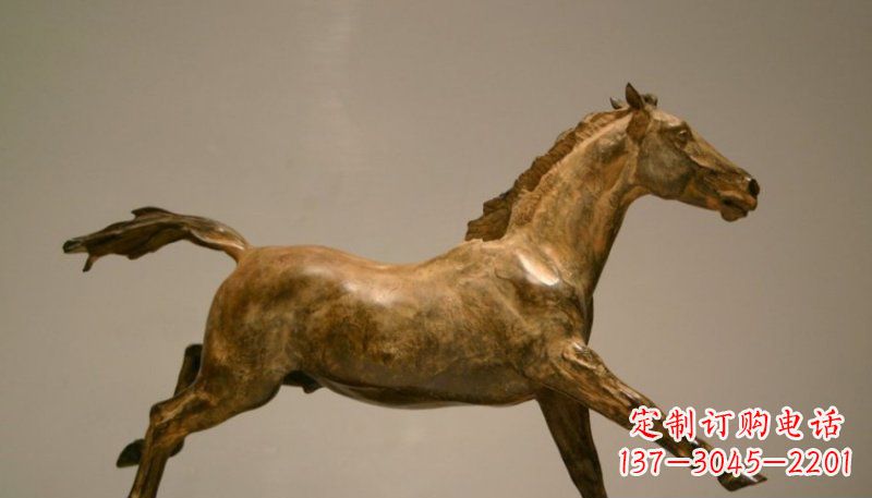 长春铜雕动物奔跑马