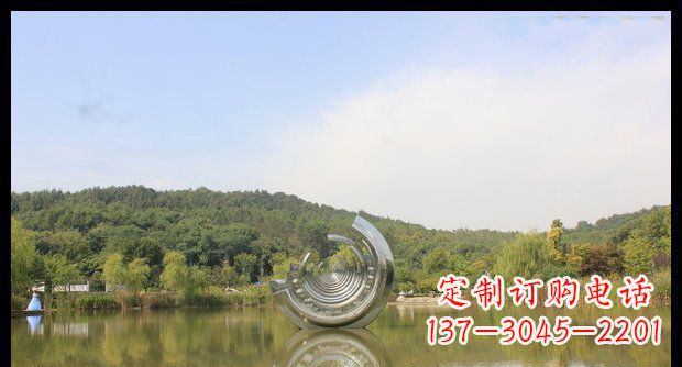 长春不锈钢圆环景观雕塑