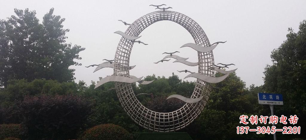 长春优雅风采，质感之美，赏心悦目的不锈钢海鸥雕塑