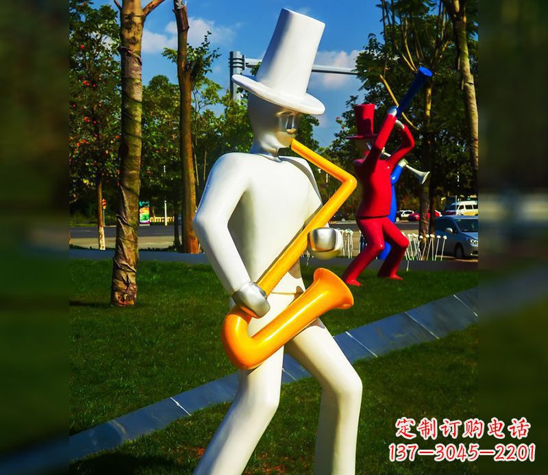 长春精美的萨克斯不锈钢雕塑