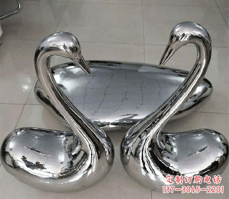 长春高端定制不锈钢天鹅雕塑