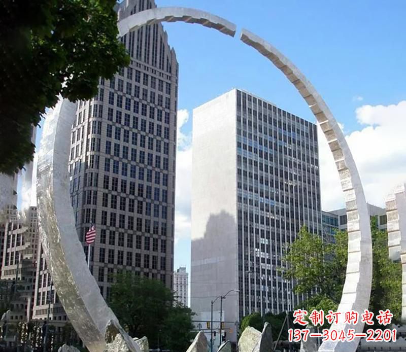 长春金属圆环景观雕塑
