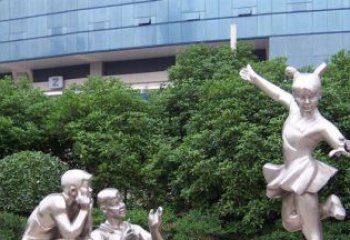 长春优质不锈钢学生人物雕塑