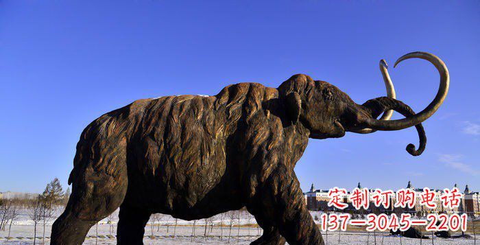 长春优雅高贵的静谧大象铜雕