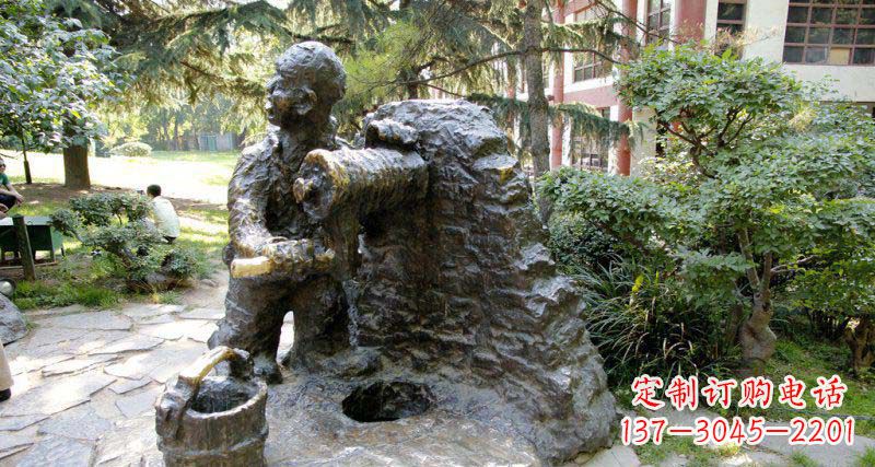 长春春洋定制铜雕男孩雕塑