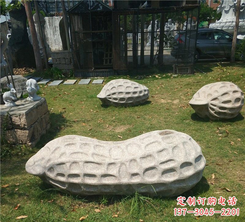 长春精美大理石花生雕塑