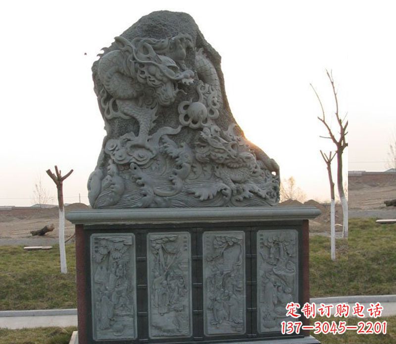 长春精美的大理石龙雕塑