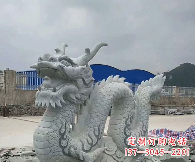 长春大理石生肖龙景观石雕