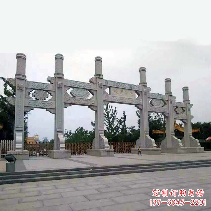 长春精美牌坊雕塑,让公园大门更加精致