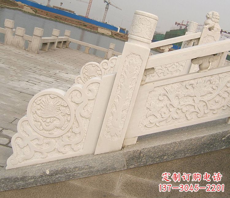 长春公园汉白玉栏板景观石雕 (2)