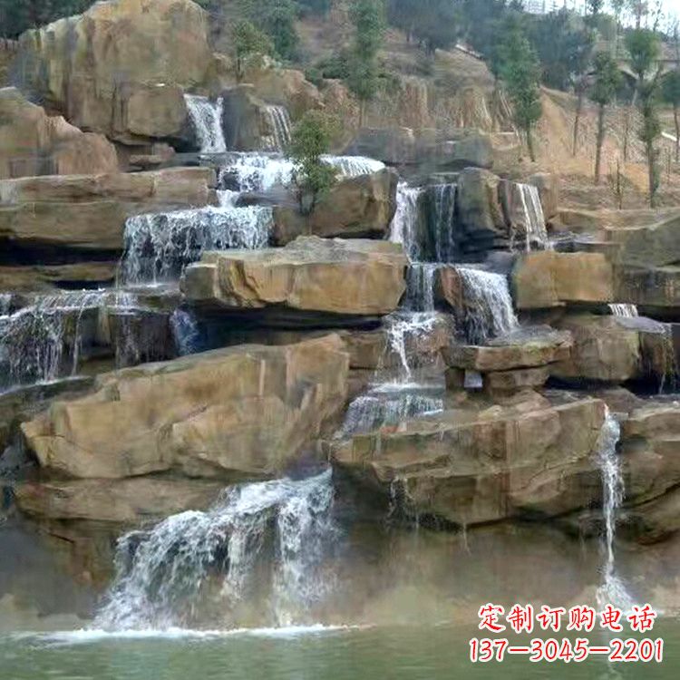 长春公园假山流水景观