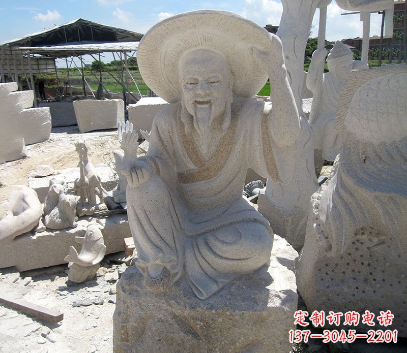 长春公园姜太公石雕
