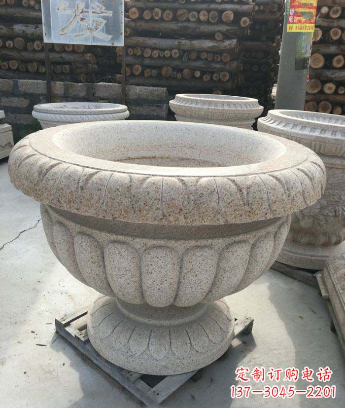 长春高质量大理石花盆石雕