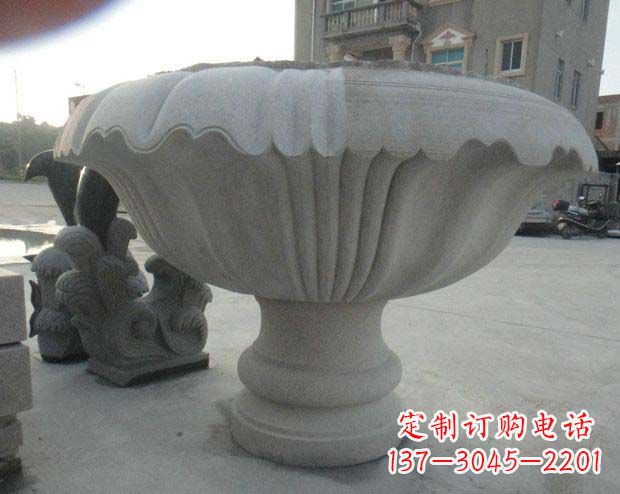 长春高端大理石花盆雕塑