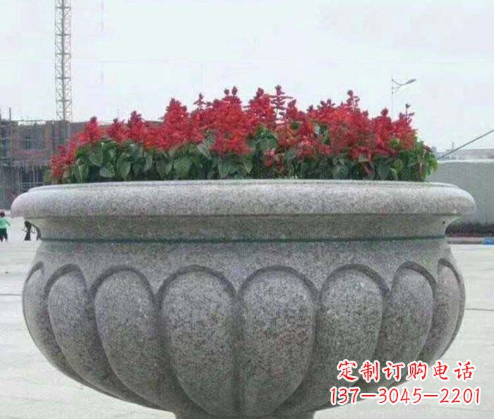 长春精美大理石花盆雕塑