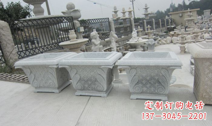 长春精美的大理石花盆雕塑