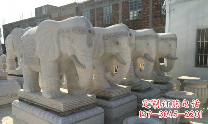长春缅甸大理石缅甸大象雕塑