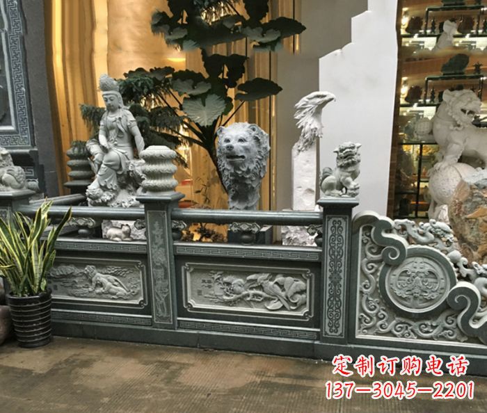 长春公园景观仿古石栏板 (3)