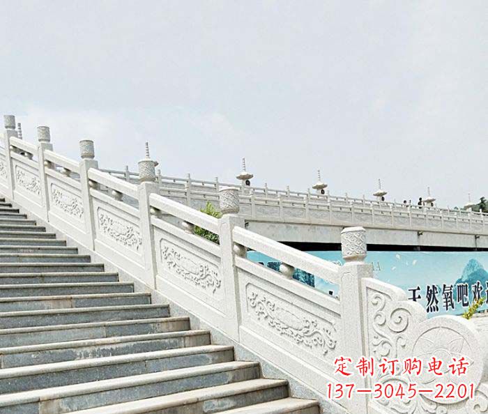 长春精美绝伦的汉白玉石栏板雕塑