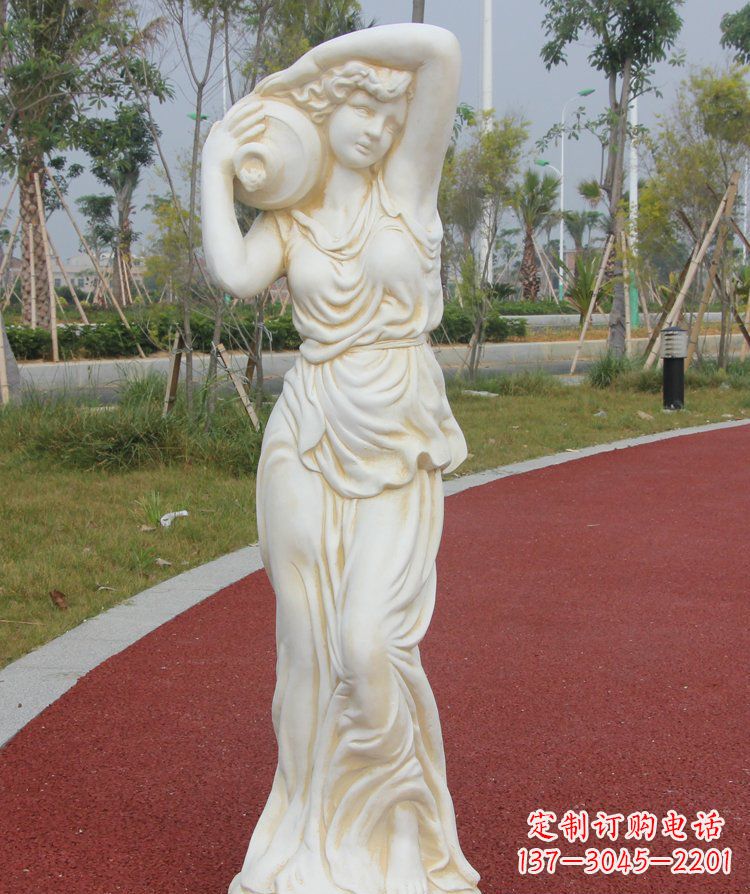 长春公园景观汉白玉仕女石雕