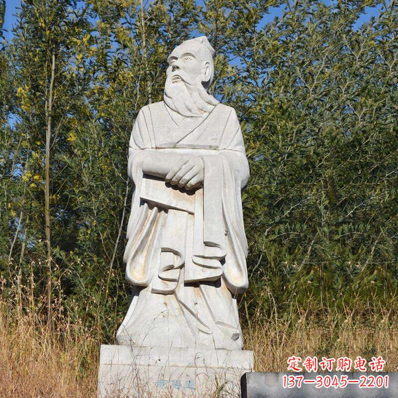长春以司马迁石雕塑展现古代名人