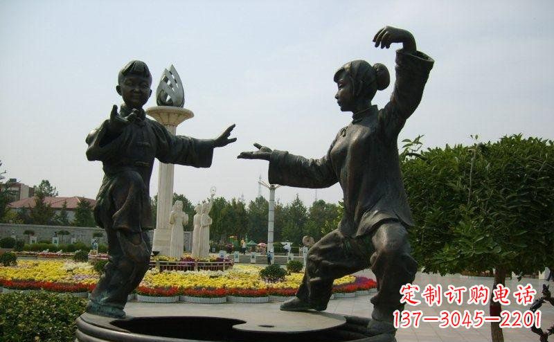 长春艺术精灵传统太极拳铜雕