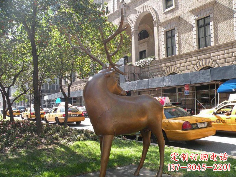 长春公园梅花鹿景观铜雕