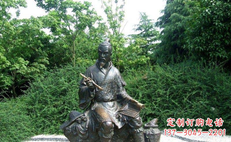 长春传统风情渔翁铜雕