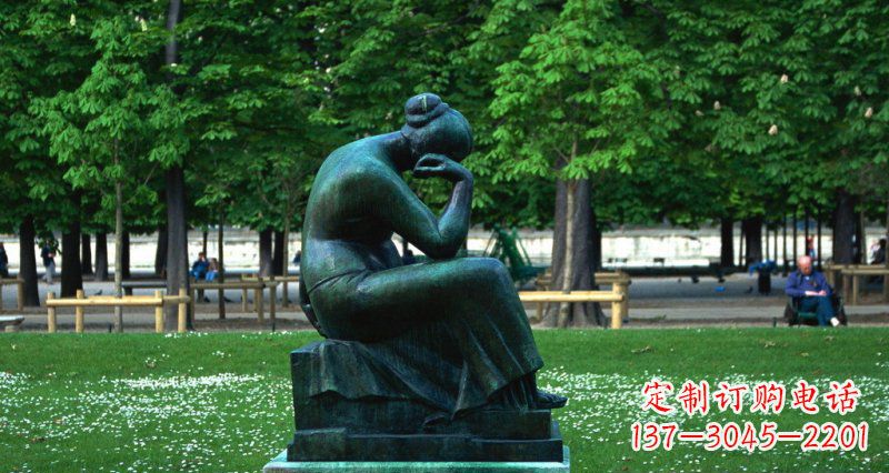 长春经典精美女人铜雕