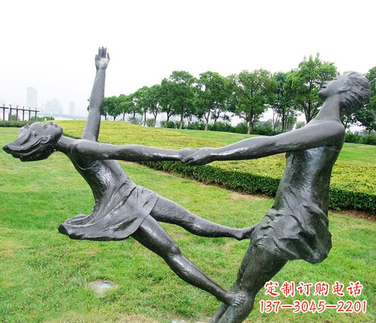 长春中领雕塑定制风姿绰约的女孩铜雕