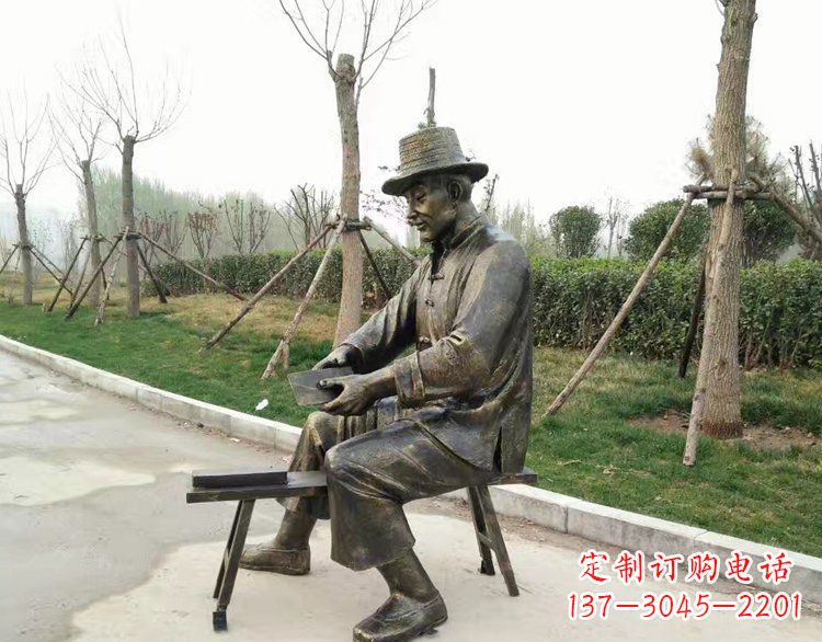 长春铜雕老人雕塑