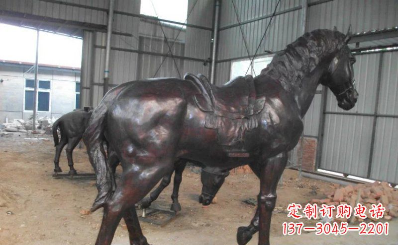 长春公园铜马动物铜雕