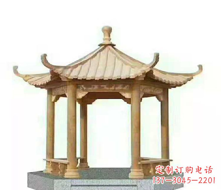 长春晚霞凉亭石雕