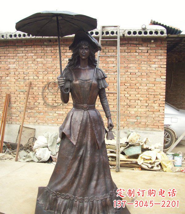 长春公园西洋美女人物铜雕