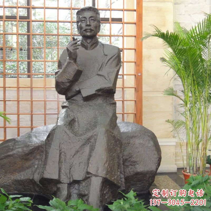 长春中领雕塑|传承历史文化的鲁迅铜雕像