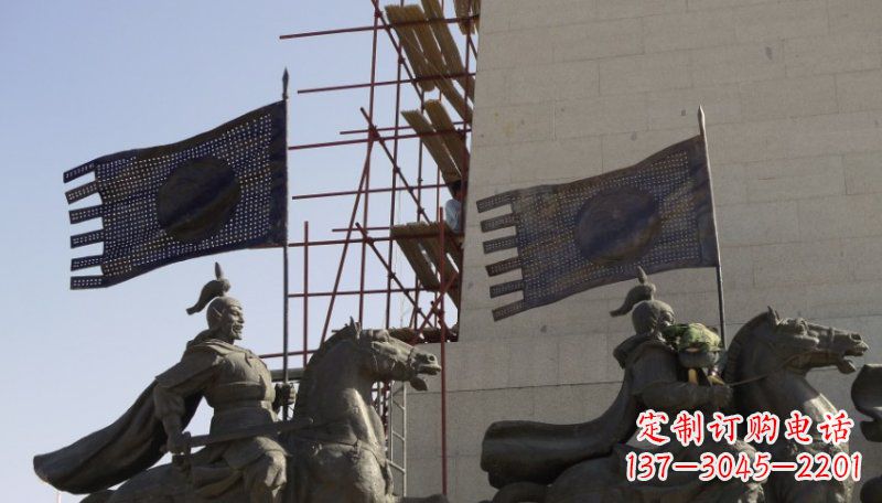 长春古代将军景区铜雕