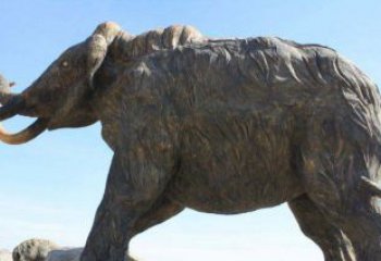 长春公园抽象大象动物铜雕