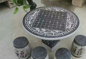 长春公园景观石桌凳雕塑