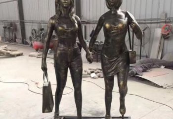 长春铜雕女人唤醒美好回忆