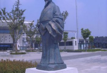 长春古代陆游诗人雕塑