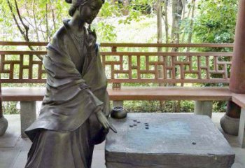长春艺术精灵西施下棋情景雕塑
