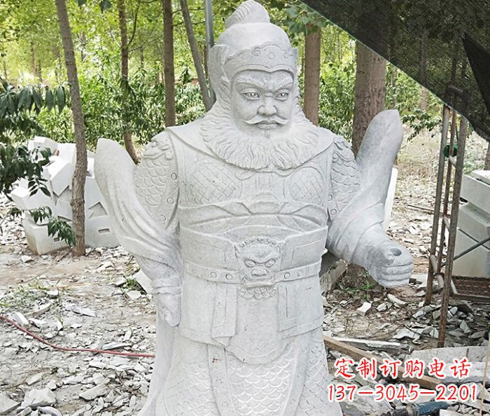 长春精美古典关公石雕
