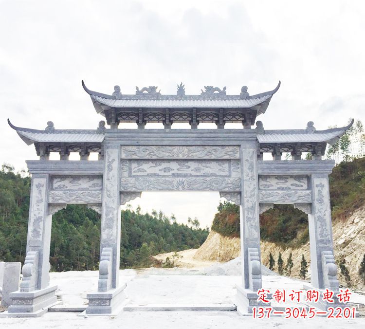 长春中领雕塑精美牌坊雕塑