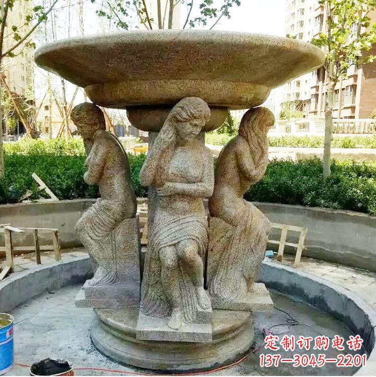 长春古典石雕喷泉精美雕塑