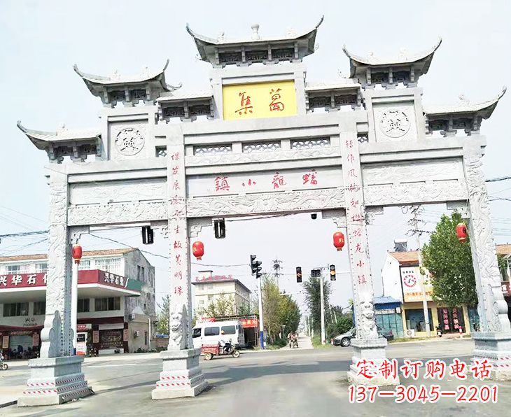 长春牌坊雕塑:传承古典文化,新的艺术精粹