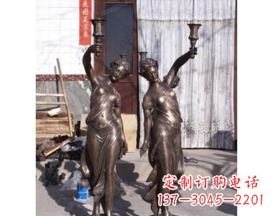长春古罗马王宫使女西方人物铜雕